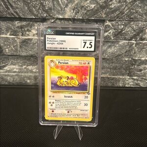 Pokémon Persian 42/64 Vintage CGC 7.5 Near Mint+ Slab from 1999 Jungle Set